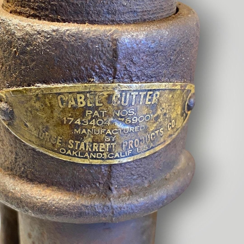 Morse‎ Starrett 1 Cable Cutter Industrial Tool 1930s USA First Version Made? - Picture 4 of 10